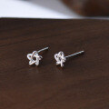 wholesale 925 Sterling Silver Pentacle Star Stud Earrings For Women -0-2