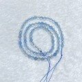 wholesale Metal material natural aquamarine faceted loose beads crystal semi-finished cut corner bead string DIY bracelet chain necklace fringe accessories-0-4