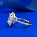 wholesale S925 Sterling Silver 8*12 Solitaire Ring, New European and American Style Magazine Popular Women's Ring-0-1