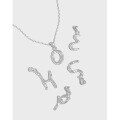 wholesale S925 Sterling Silver DLB001 Korean Version Ins Small Brand Design Asymmetrical 26 Letters Pendant Necklace for Women-0-0