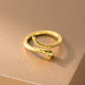 wholesale S925 Sterling Silver Fresh and Sweet Ins Style Small and Unique Design Textured Small Snake Ring R02797-0-3