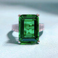 wholesale 925 Silver New Retro Emerald Diamond Ring 10*14, Hot Selling European and American Export Style-0-0
