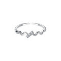 wholesale S925 silver open-end micro-set wave ring for women, Korean and Japanese style, daily commute, minimalist and fresh jewelry J8658-0-4