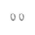 wholesale S925 Sterling Silver EB133 Korean Version Ins Minimalist Niche Design Versatile Geometric Circle Texture Earrings for Women-0-6