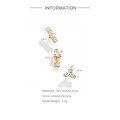 wholesale S925 Sterling Silver New Geometric Zircon Inlaid Stud Earrings Set, Cross-border Hot Selling Fashion Trendy Ins Earrings-0-3