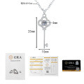 S925 Silver Moissanite Twilight Key Necklace, Full Diamond-0-4
