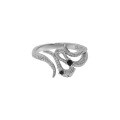 wholesale S925 Sterling Silver Open-Ended Ring with Original 762 Cuttlefish Series Textured Design for Women-0-5