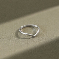 wholesale S925 Sterling Silver JT042 Korean-style Minimalist Silver Jewelry Simple and Versatile INS Bird Design Adjustable Open Ring for Women-925 sterling silver platinum>Adjustable opening