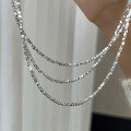 wholesale 925 Sterling Silver Shattered Silver Chain Necklace For Women-0-1