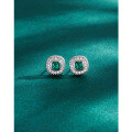 wholesale 925 Sterling Silver Green Retro Earrings, Light Luxury Niche Design New High-End Elegant Stud Earrings for Women-0-3
