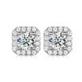 wholesale S925 Silver Cubic Zirconia Stud Earrings, Large and Sparkly, Light Luxury Style, Women's Best-Seller, Amazon Hot Item-0-6