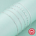 wholesale 925 Sterling Silver Beaded Chain Women's DIY Bracelet, Korean Style Trendy Niche Design Versatile Accessory-0-2