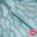 wholesale S925 Sterling Silver Pearl Layering Collarbone Necklace, Trendy on Douyin, Luxe Fashion Jewelry-0-3