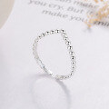 wholesale S925 Sterling Silver Fashion Minimalist Cross-Border Irregular Bead Geometric Personality Muted Style Open Ring-0-2