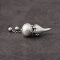 wholesale 999 Sterling Silver Vintage Gourd Ruyi Tassel Pendant DIY Accessories Necklace Cord Silver Jewelry Parts-0-2