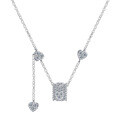 Sterling Silver Minimalist Pendant Adjustable Chain Necklace Wholesale-0-3