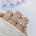 wholesale S925 Sterling Silver Love Knot Couple Rings, Small Batch Design, Versatile and Unique for Boyfriend/Girlfriend Proposal Matching Bands-0-3