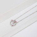 wholesale S925 Sterling Silver Small Design, Fresh and Sweet, Cute Runaway Princess Bow Necklace Women's Collarbone Chain-0-1