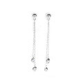 wholesale S925 Sterling Silver Korean-style Women's Minimalist Design Long Drop Luminous Pearl Elegant Earrings Versatile Personality Wholesale Earrings-0-4
