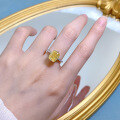 wholesale S925 silver jewelry new 8*10 high carbon diamond ice-cut fashionable minimalist ring-0-3