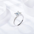 wholesale 18k Gold Plated Silver Simple Round 75mm Full Moissanite Ring-0-2