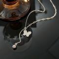 wholesale S925 Sterling Silver Simple and Versatile Butterfly Necklace for Women, New Trendy Small Design Collarbone Chain-0-3