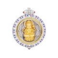 wholesale 925 Silver Gold-Plated Pendant with High-Carbon Diamond, Baby Buddha Bodhisattva, Exquisite Gold Jewelry for Women-0-0