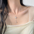 wholesale S925 Silver Na Lan Fresh Sweet Ins Style Niche Design Exquisite Lotus Seedpod Tassel Necklace Y02067-0-1