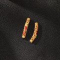 wholesale S925 Sterling Silver Gold Plated Through-Hole Butterfly Spacer Beads Enameled Curved Tube Pendant Charm Bracelet String DIY Accessories-0-1