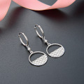 wholesale S925 Sterling Silver Women's Earrings, Small and Unique Design, Fashionable and Elegant Long Geometric Semi-Circular Hollow Ear Cuffs Ear Studs-0-1