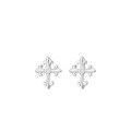 wholesale 925 Sterling Silver Cross Stud Earrings For Women-0-0