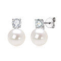 S925 Sterling Silver Light Bulb Freshwater Pearl Earrings-0-4