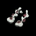wholesale 925 Silver Gold-Plated Earrings with GRC Lab-Grown Ruby Fashion Jewelry, Small and Versatile Women's Earrings-0-3