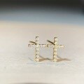wholesale 925 Silver Gold Plated D Color Cross Moissanite Stud Earrings Unisex Hip Hop Dark Style Earrings Wholesale-0-6