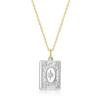 wholesale S925 sterling silver photo box necklace with double-sided wear and openable wish box pendant, collarbone chain for wholesale-Pendant without chain>925 silver