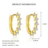 wholesale S925 Sterling Silver，，。-E5387-Gold 925 Silver