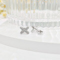 wholesale S925 silver plated with 18k gold, cross earrings with full moissanite, women's high-end necklace-0-2