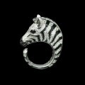 wholesale 925 Silver Gold Plated Ring with High Carbon Diamond, Zebra Black Enamel, Hot Selling Niche Versatile Jewelry for Women-0-3
