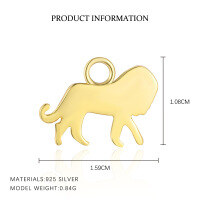 wholesale S925 Sterling Silver Creative Animal Earrings For Women, Fashionable Cross-border Versatile European And American Pendant Drop Earrings With Unique Design-A4120-Gold/Single Pendant 925 Silver