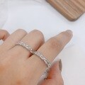 wholesale Sterling silver minimalist bamboo knot couple rings, small batch design with a premium and versatile look, perfect as a gift for her-0-1