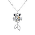 wholesale S925 Sterling Silver Moissanite Koi Fish Necklace for Women, Minimalist Collarbone Design, Small and Delicate Pendant Accessory-0-4