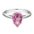 wholesale S925 Sterling Silver 1-carat Teardrop Pear-shaped Ring for Women and Men, High-end Jewelry-0-12