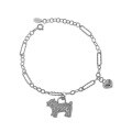 wholesale S925 Sterling Silver 228 Korean Version Ins Niche Design Minimalist and Versatile Puppy Series Textured Puppy Pattern Bracelet for Women-0-5