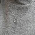 wholesale Metal 925 Sterling Silver Geometric Circle Ins Style Minimalist High-End Pendant Necklace for Women Wholesale-0-1