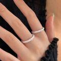 wholesale S925 Sterling Silver Matte Brushed Open Ring for Women, Korean Light Luxury, Versatile and High-End, Trendy Ins Style-0-4