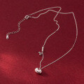 wholesale S925 Silver Na Lan Fresh Sweet Ins Style Niche Design Exquisite Peace Lock Beaded Necklace Y02104-0-3