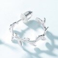 wholesale S925 sterling silver new Japanese and Korean style minimalist bud earrings, fashionable olive branch earrings, forest girl series accessories-0-1