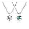 S925 Sterling Silver Moissanite Iridescent Rapeseed Chain Necklace-0-3