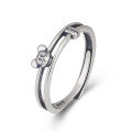 wholesale S925 adjustable cute and creative multi-link chain Thai silver Mickey Mouse animal ring-0-6