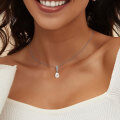 S925 Silver Natural Freshwater Pearl Teardrop Zircon Necklace-0-2